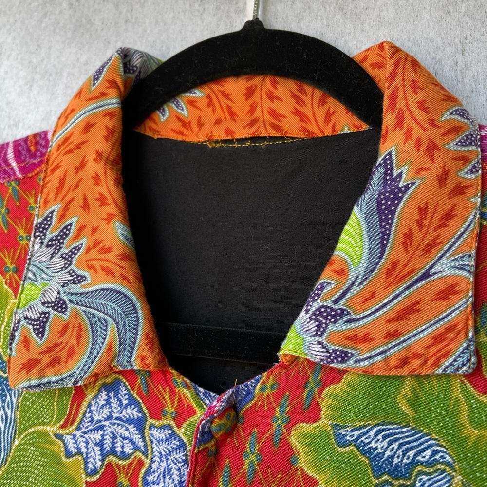 Vintage Rayon Patchwork Hippie Jacket - image 3